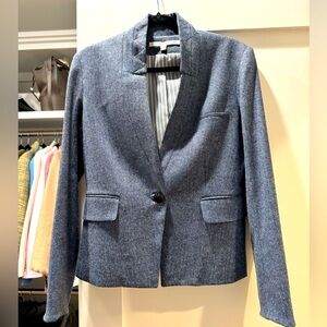 Veronica Beard Blue Celina Dickey herringbone jacket, Size 6, new without tags
